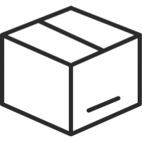 Charcoal outline of a delivery box